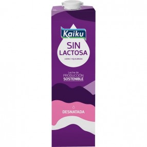 KAIKU SIN LACTOSA leche desnatada envase 1 L